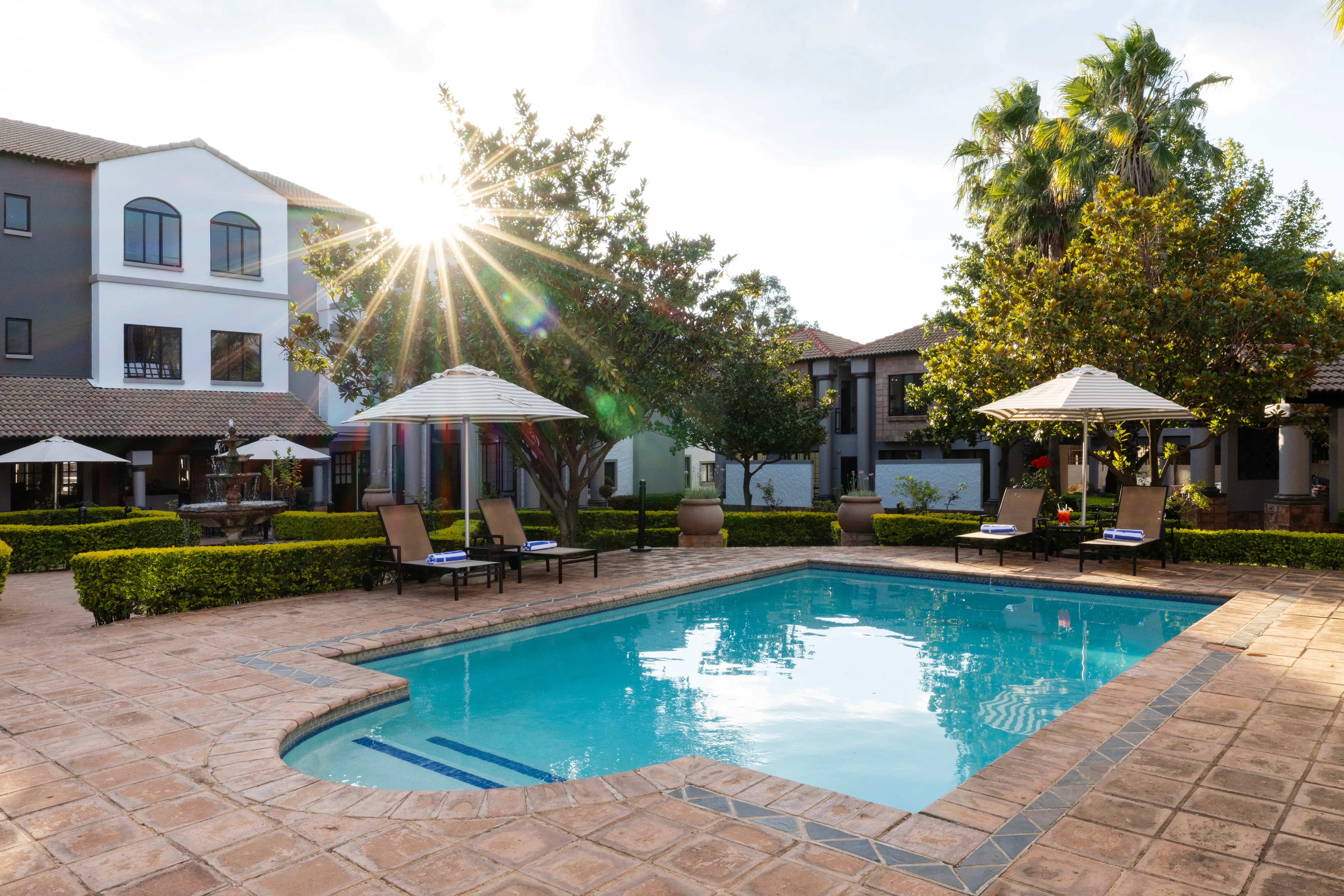 Basden Wood Hotel pool and garden
