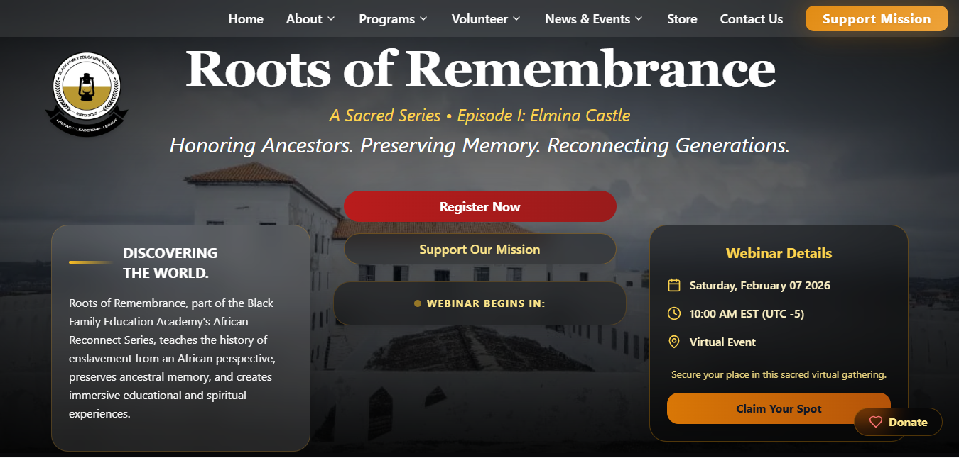Roots of Remembrance storytelling and e-commerce project