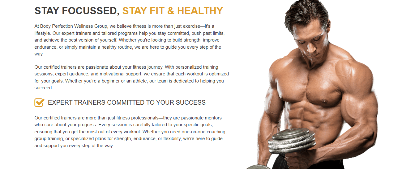 Body Perfection Wellness branding and website design