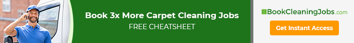 Request instant access to The Ultimate Carpet Cleaning Marketing Cheatsheet by BookCleaningJobs.com