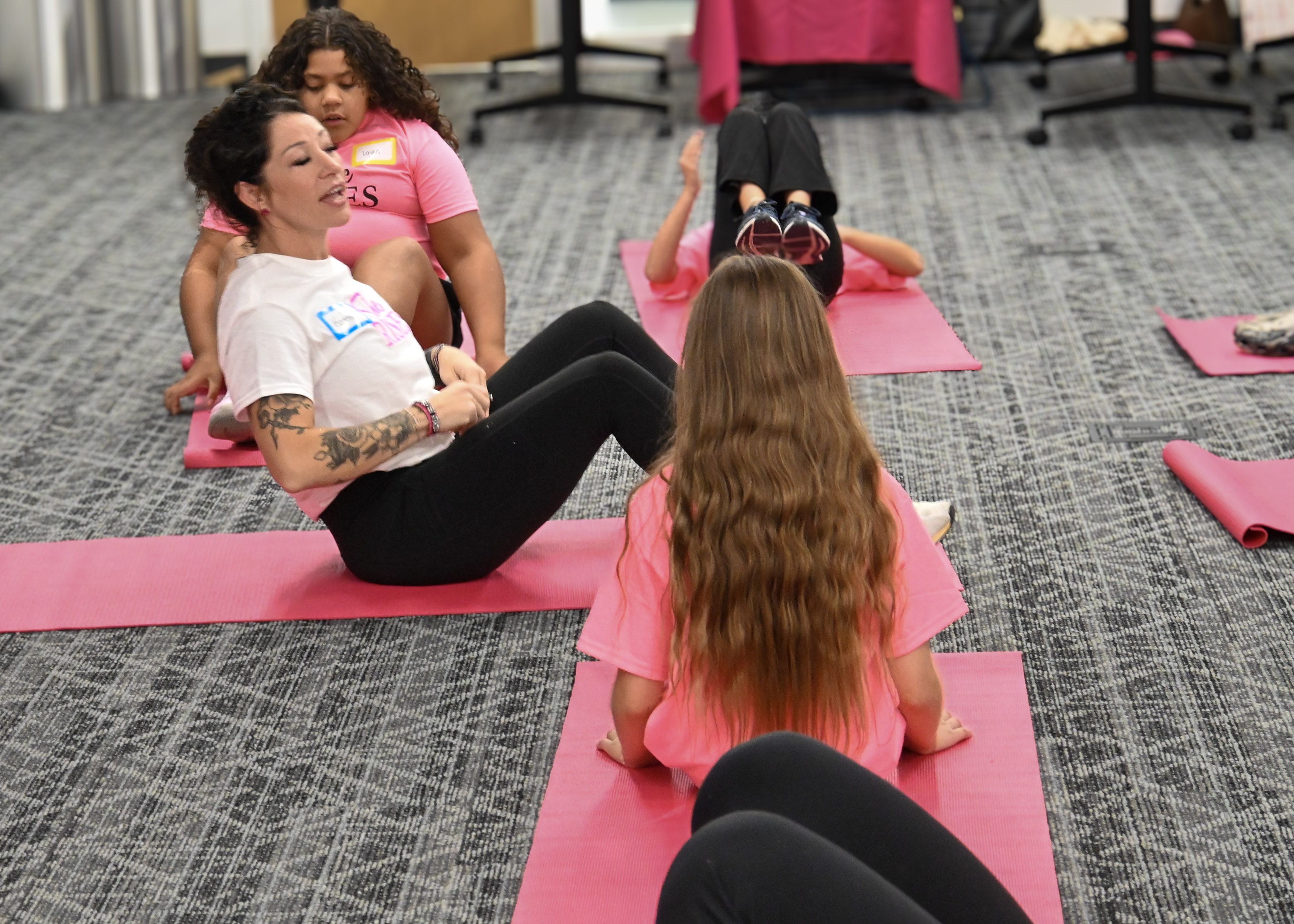 Teen girls fitness at Rise Up Camp