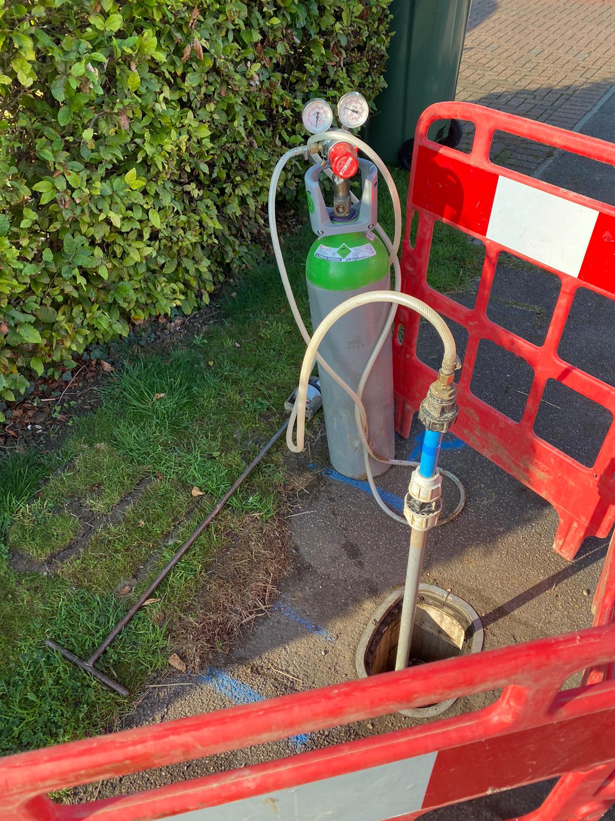 Tracer gas water main leak detection by Kane and Sons