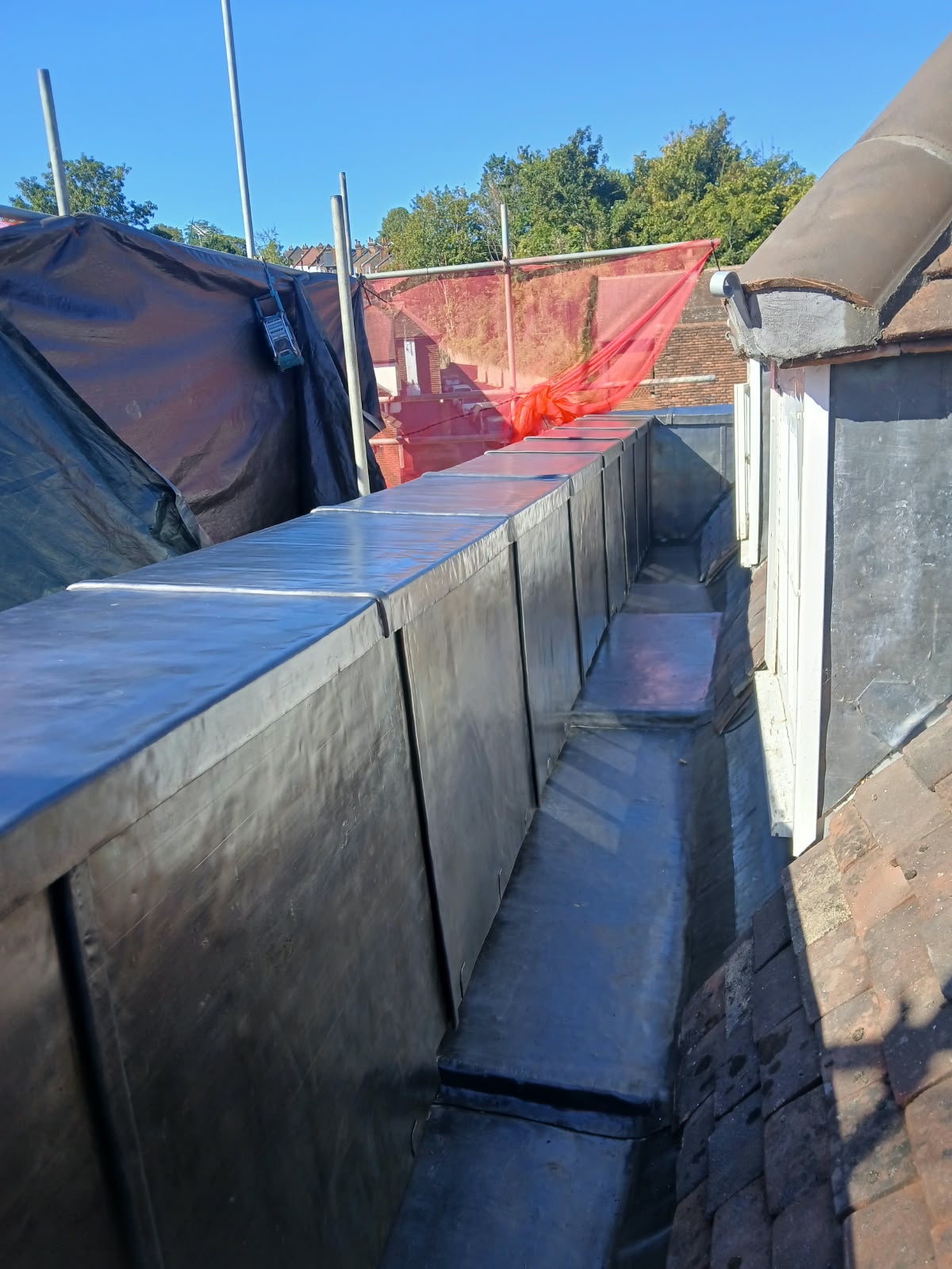 Completed roofing leadwork by Kane and Sons