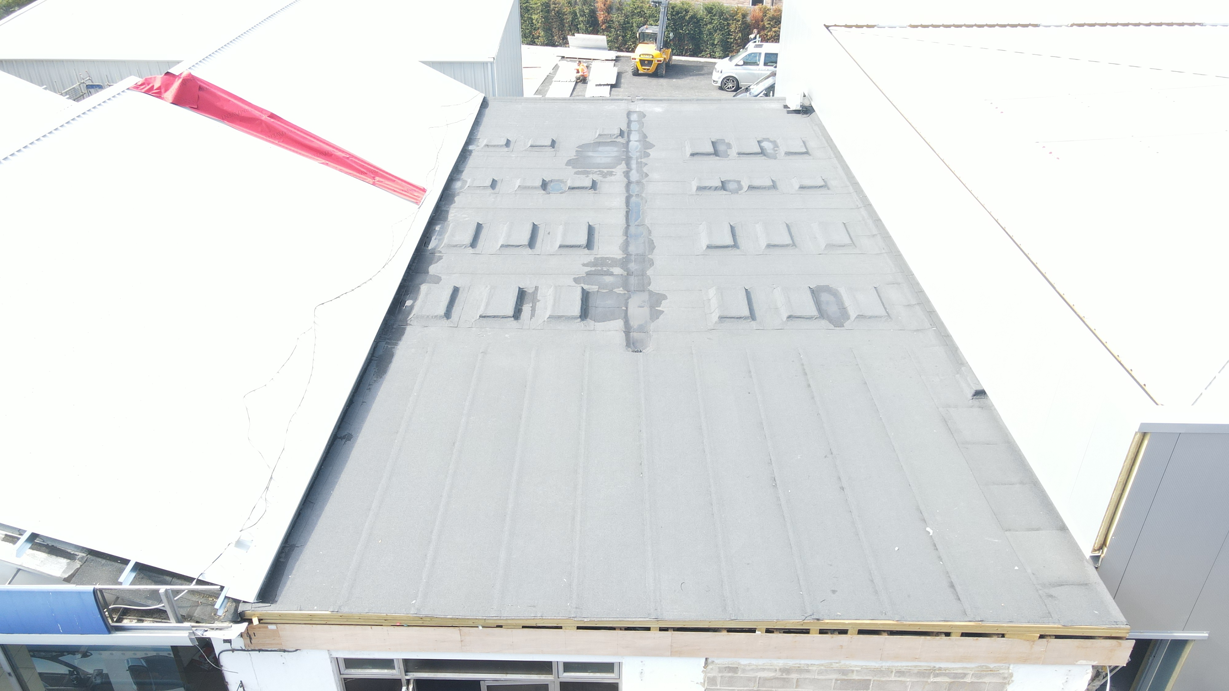Completed flat roof project in Pirbright