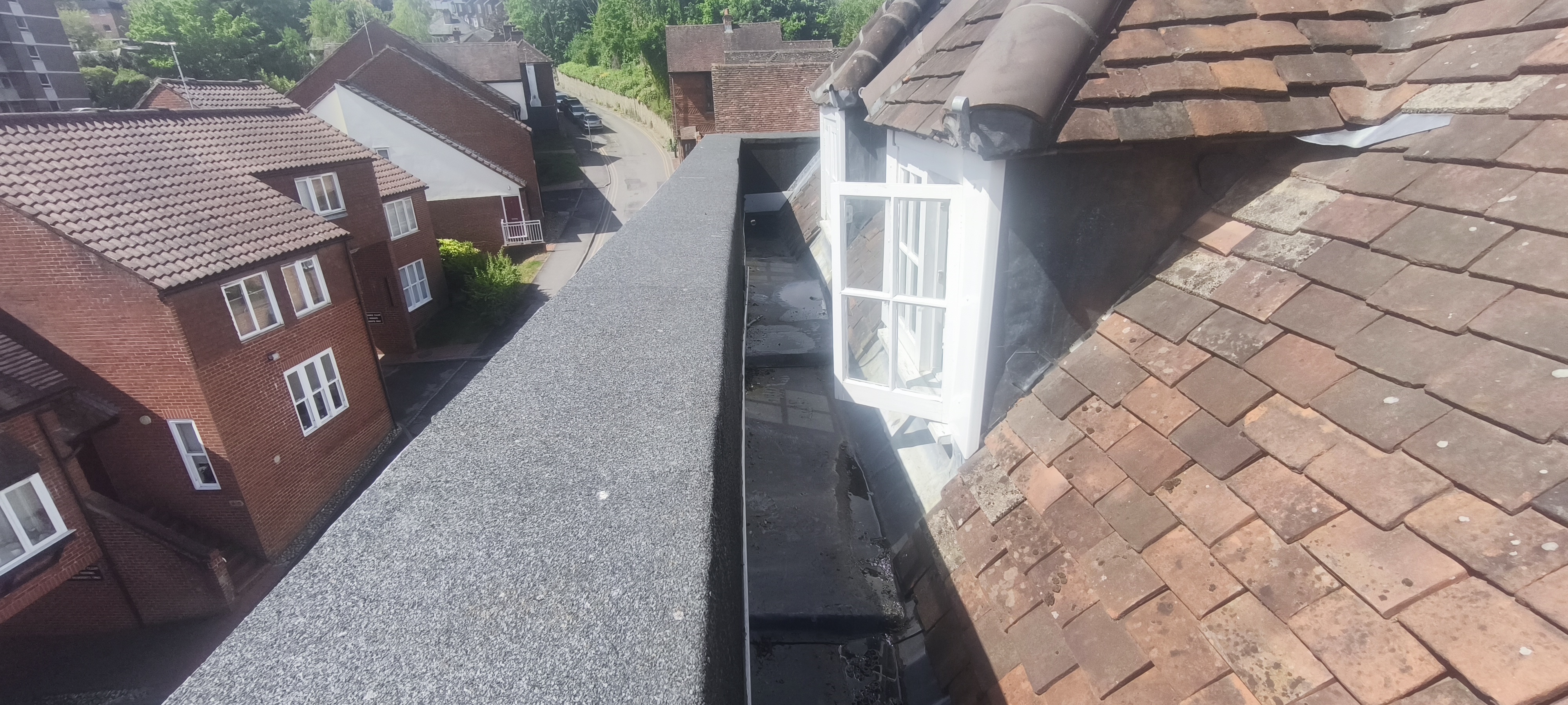 Leadwork before work by Kane and Sons