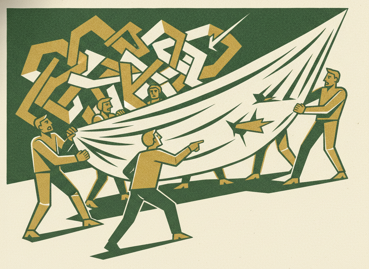 Woodcut illustration representing the hidden cost: cap table surprises.