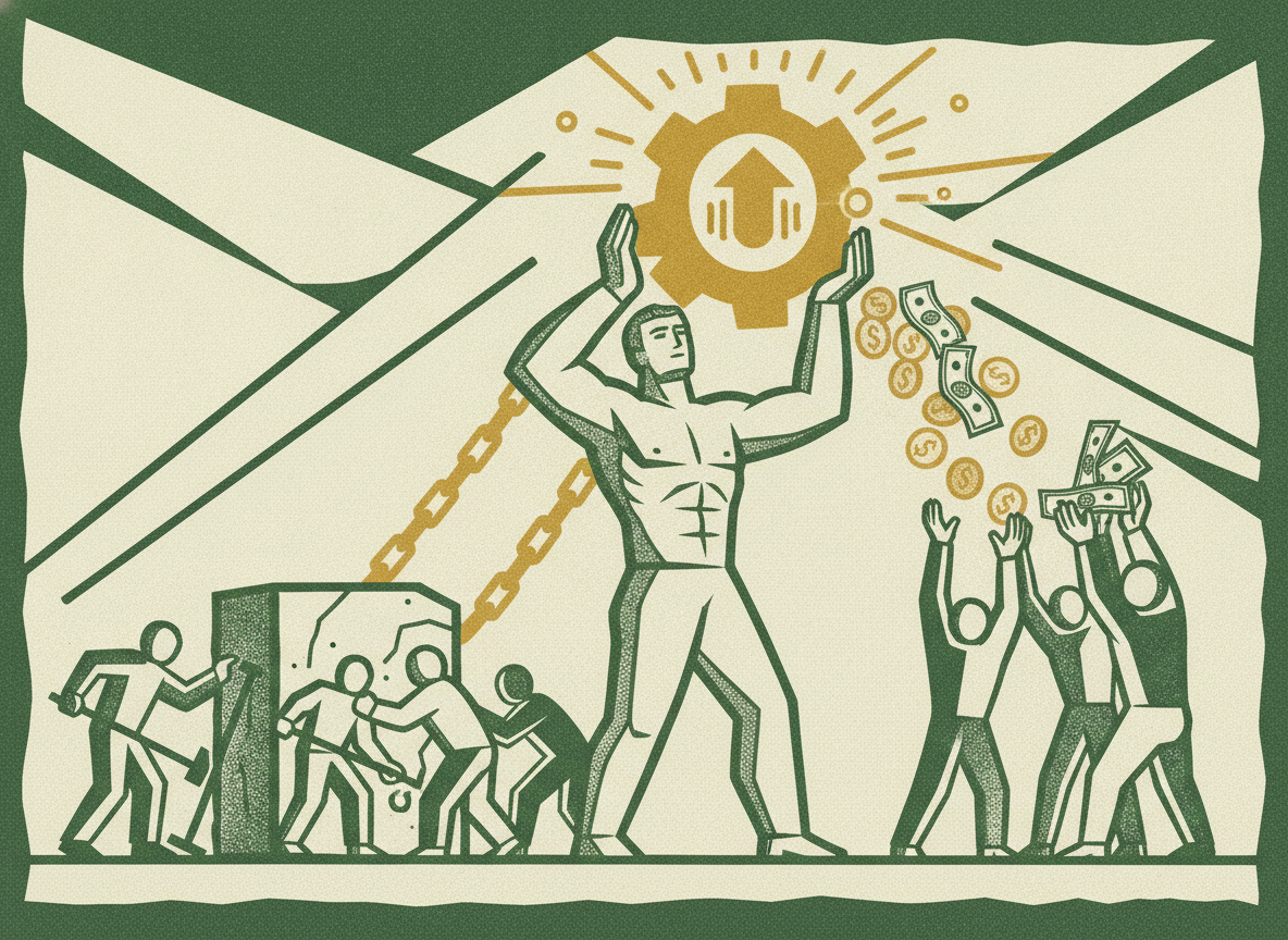 Woodcut illustration representing why the update is your cheapest fundraising tool.