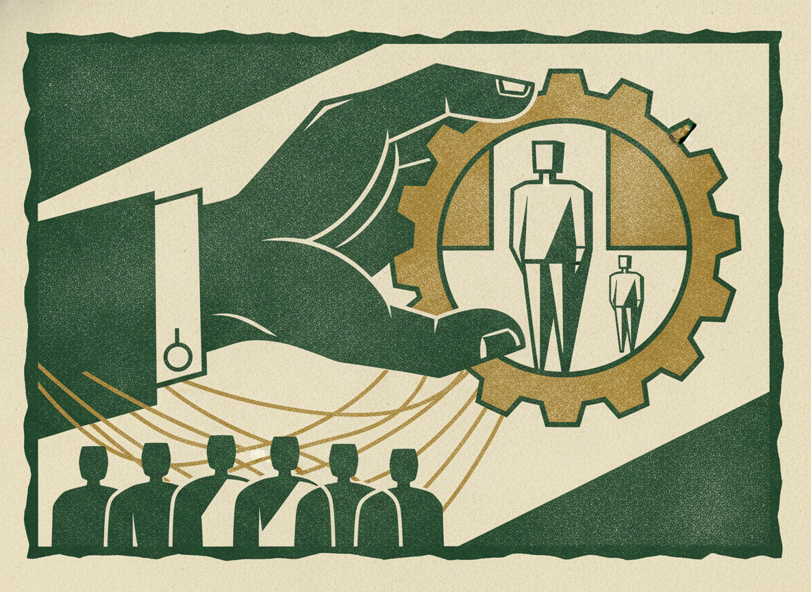 Woodcut illustration representing board control and pro-rata rights.