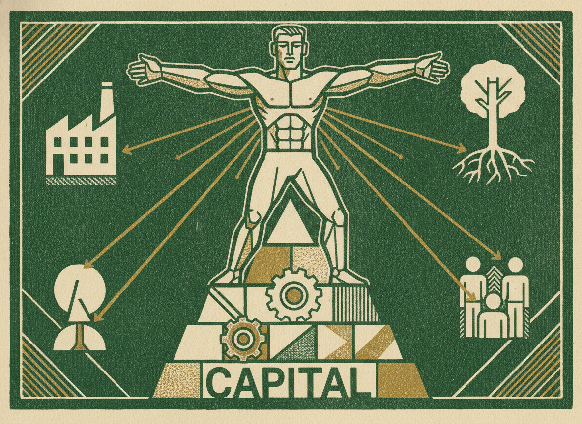 Woodcut illustration representing capital allocation is the founder's most important job.
