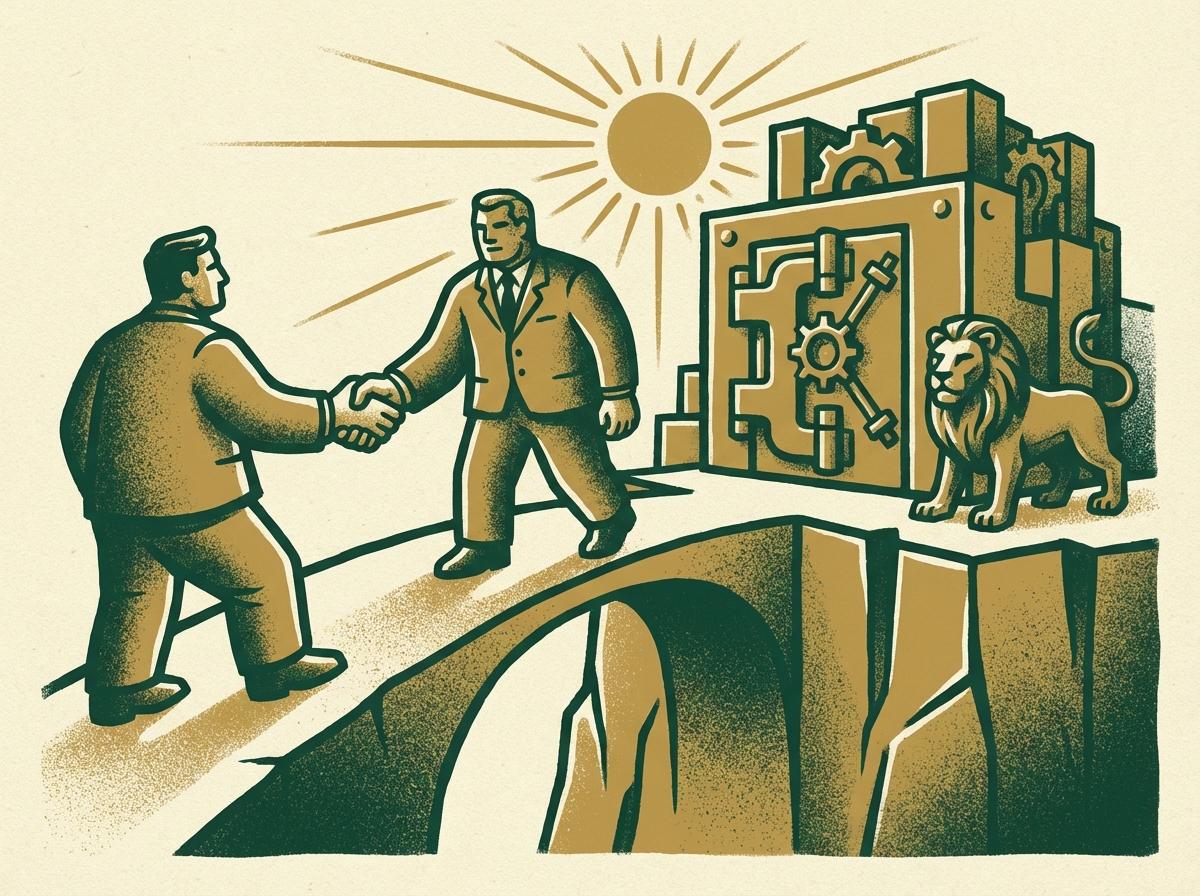 Ethical compass concept symbolizing trust in business