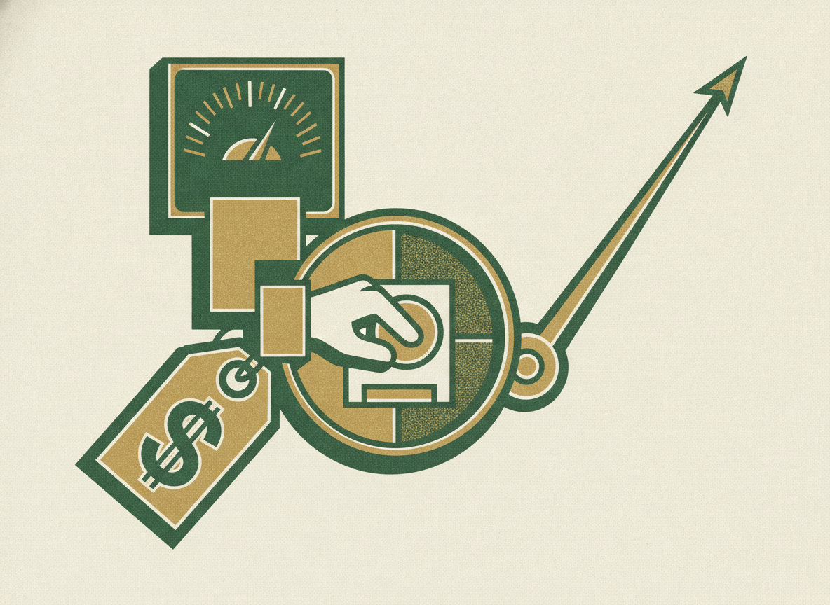 Woodcut illustration representing where finance actually moves the revenue needle.