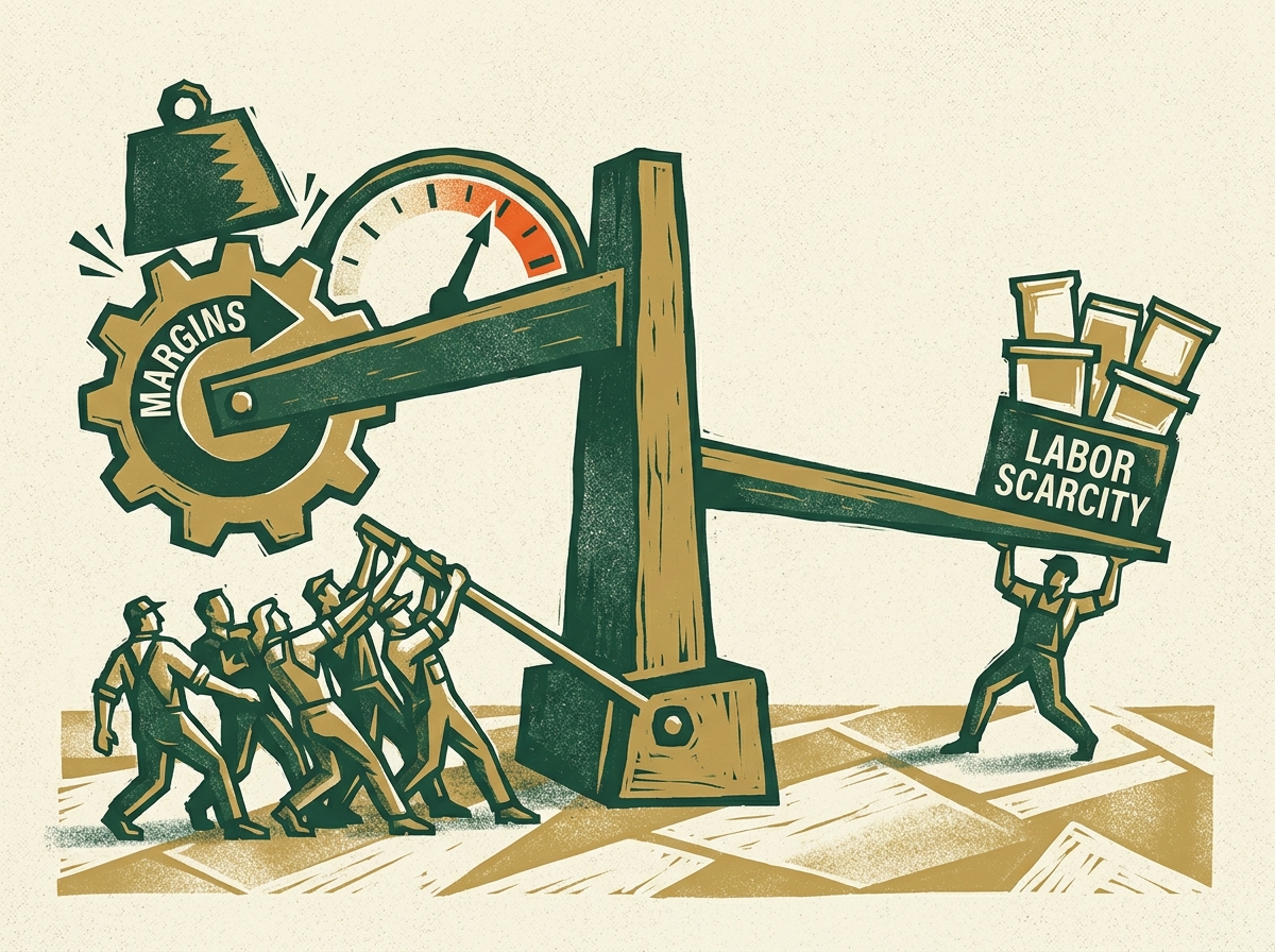 Labor Scarcity Sensitivity Analysis Graph