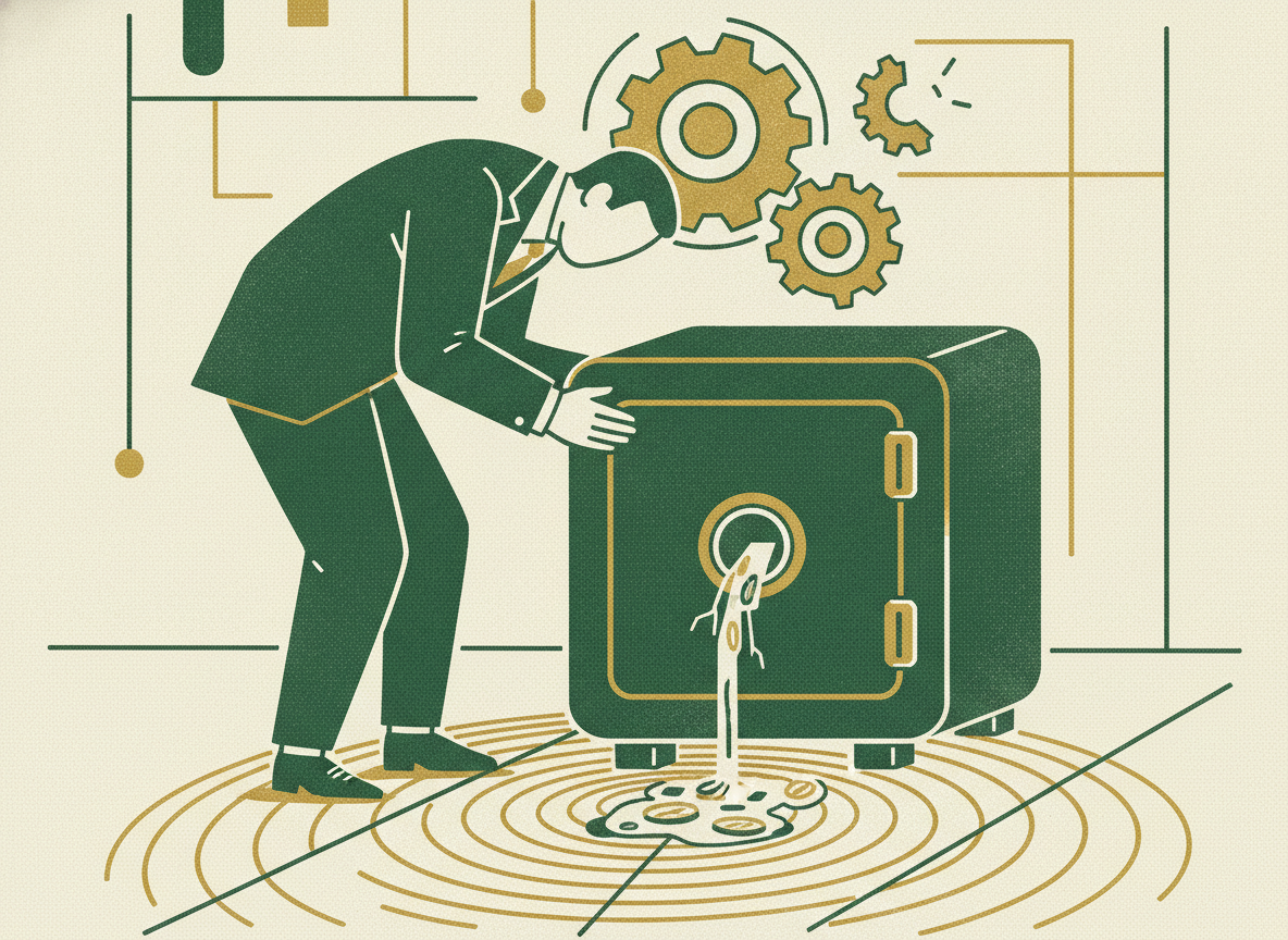 Woodcut illustration representing the quiet leak in your operating budget.