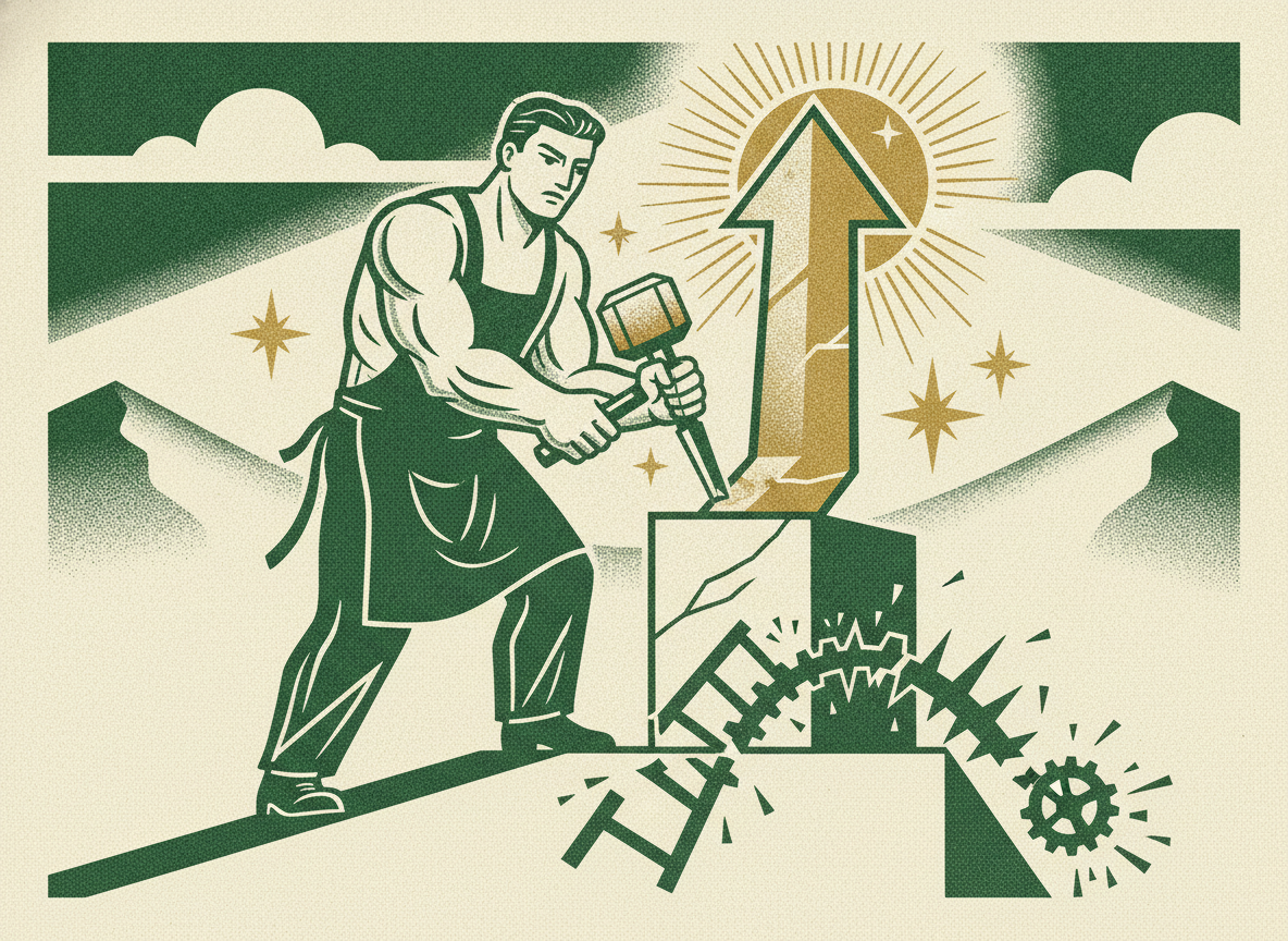 Woodcut illustration representing improving your score without gaming it.
