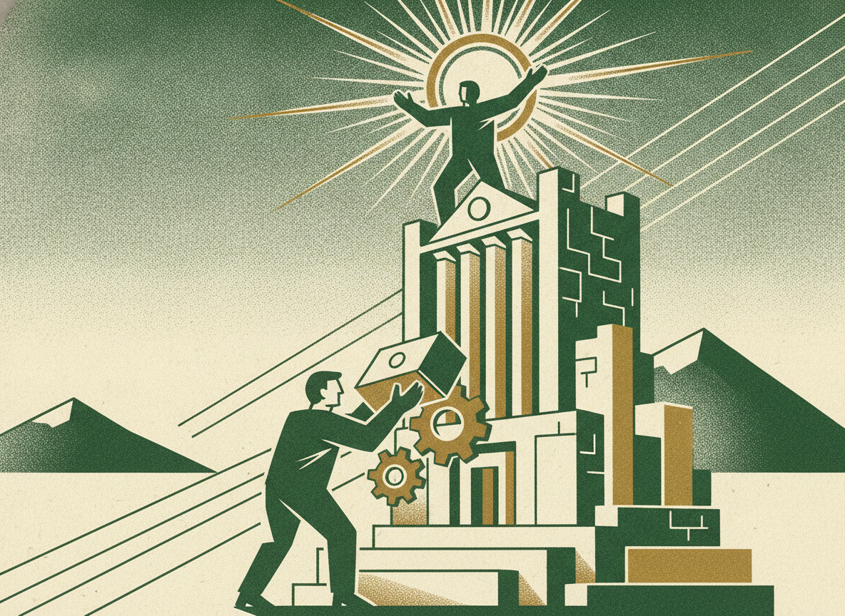 Woodcut illustration representing build your case with data.