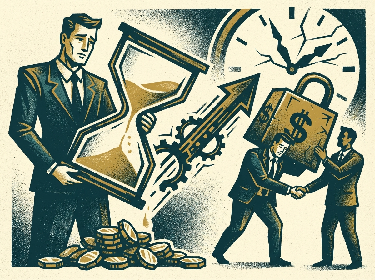 Calendar comparison dashboard showing the time lost in a slow close