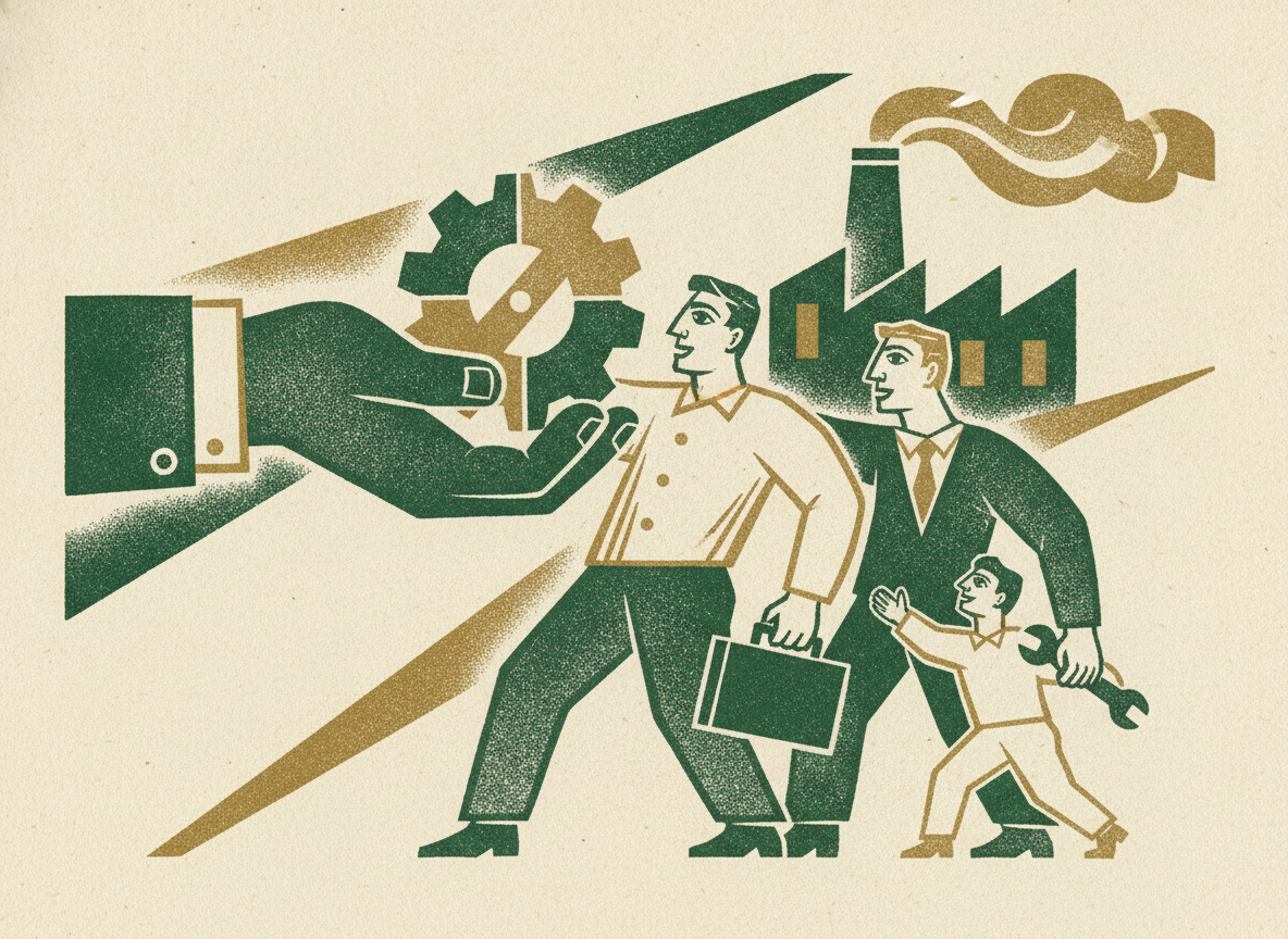 Woodcut illustration representing why suppliers want it too.