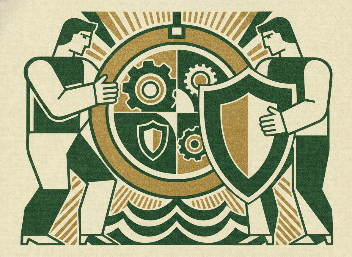 Woodcut illustration representing the renewal calendar that protects you.