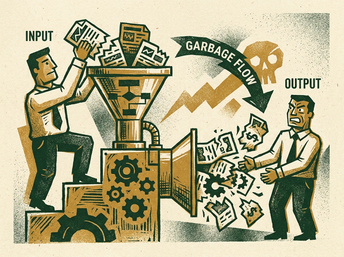 Data flow diagram illustrating garbage in garbage out