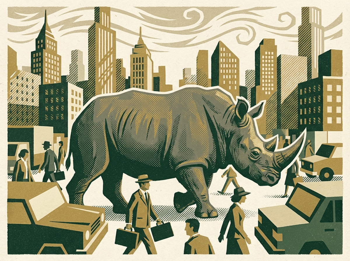 Gray Rhino charging threat