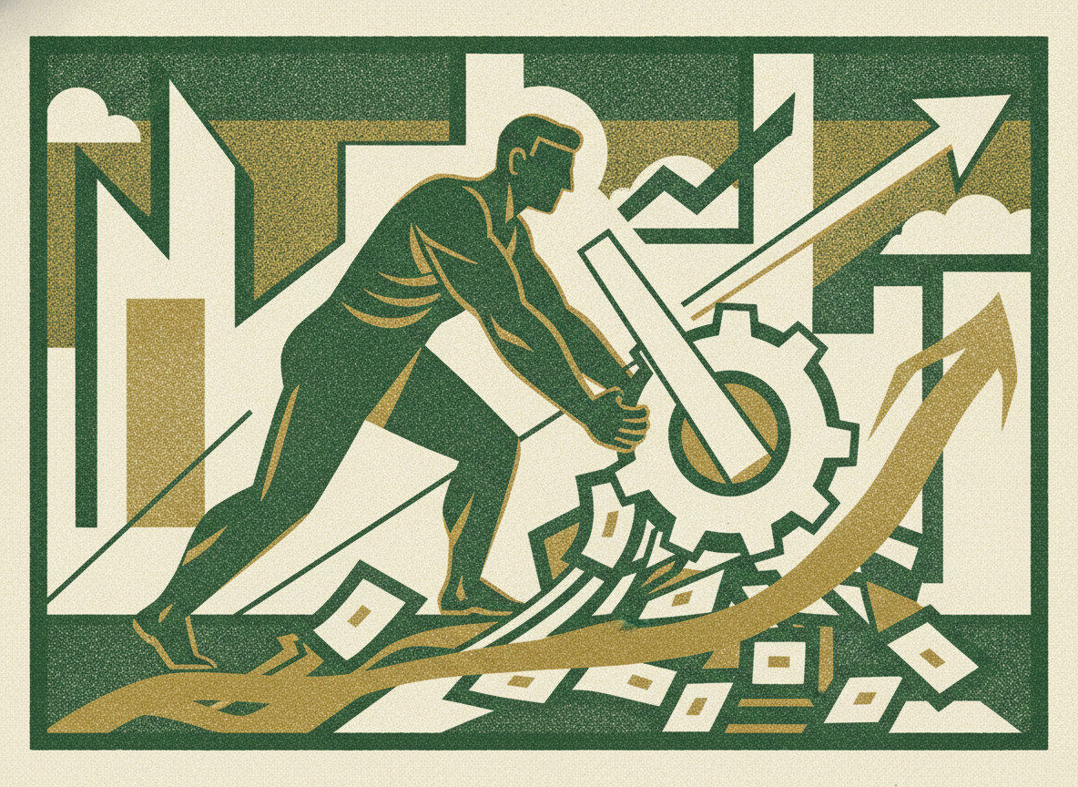 Woodcut illustration representing payables are a cash flow lever, not just a bill pile.