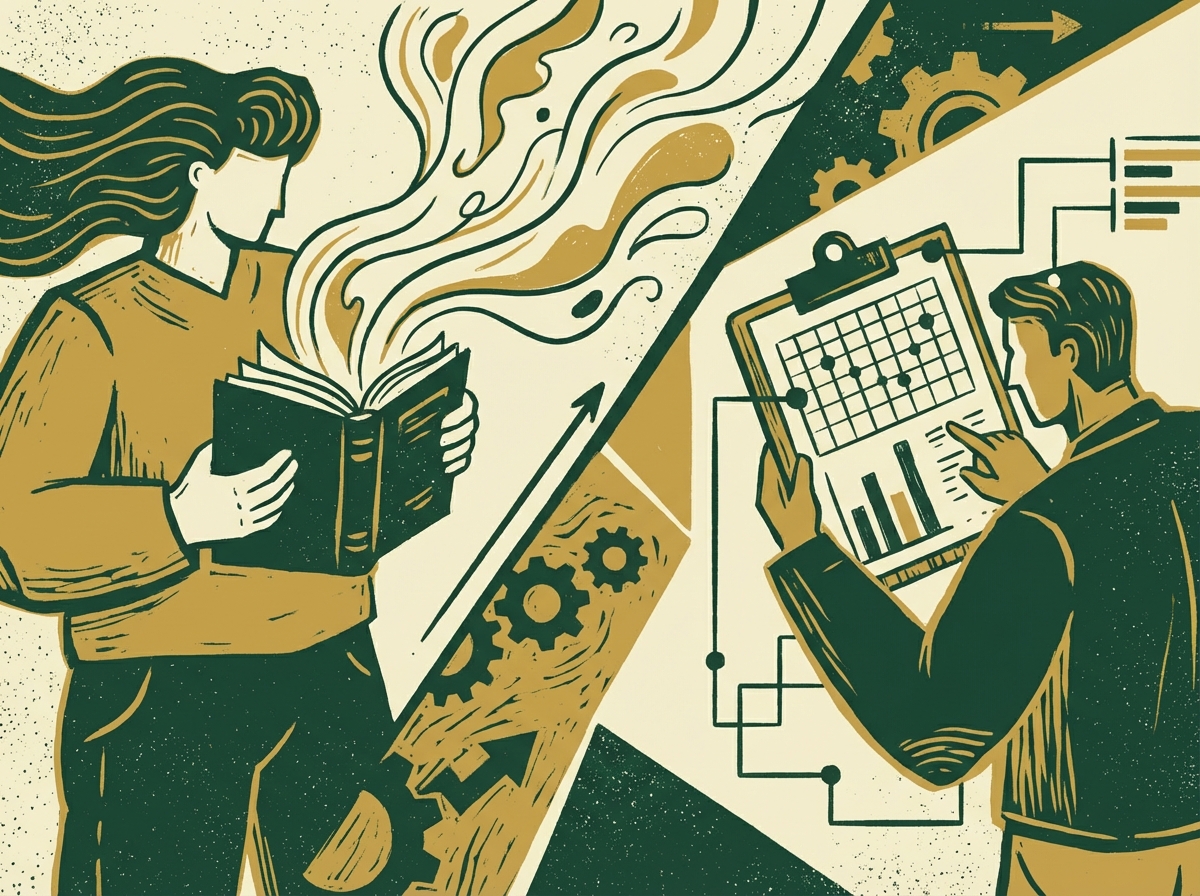 Growth metrics dashboard indicating the shift from story to spreadsheet