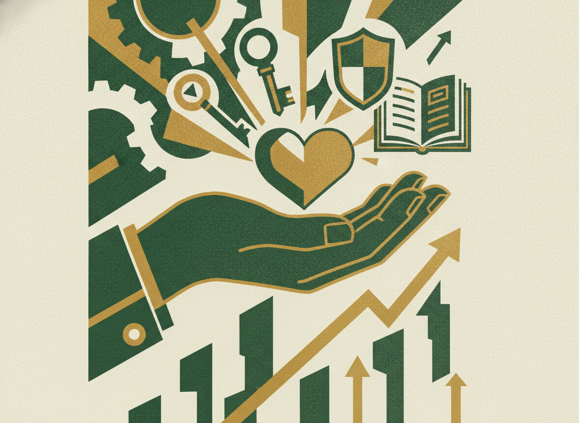 Woodcut illustration representing what a controller actually owns.