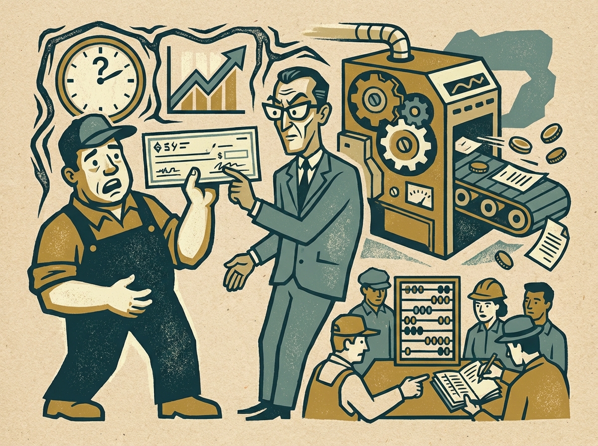 Frustrated business owner with invoice - Decoding the Surprise Check