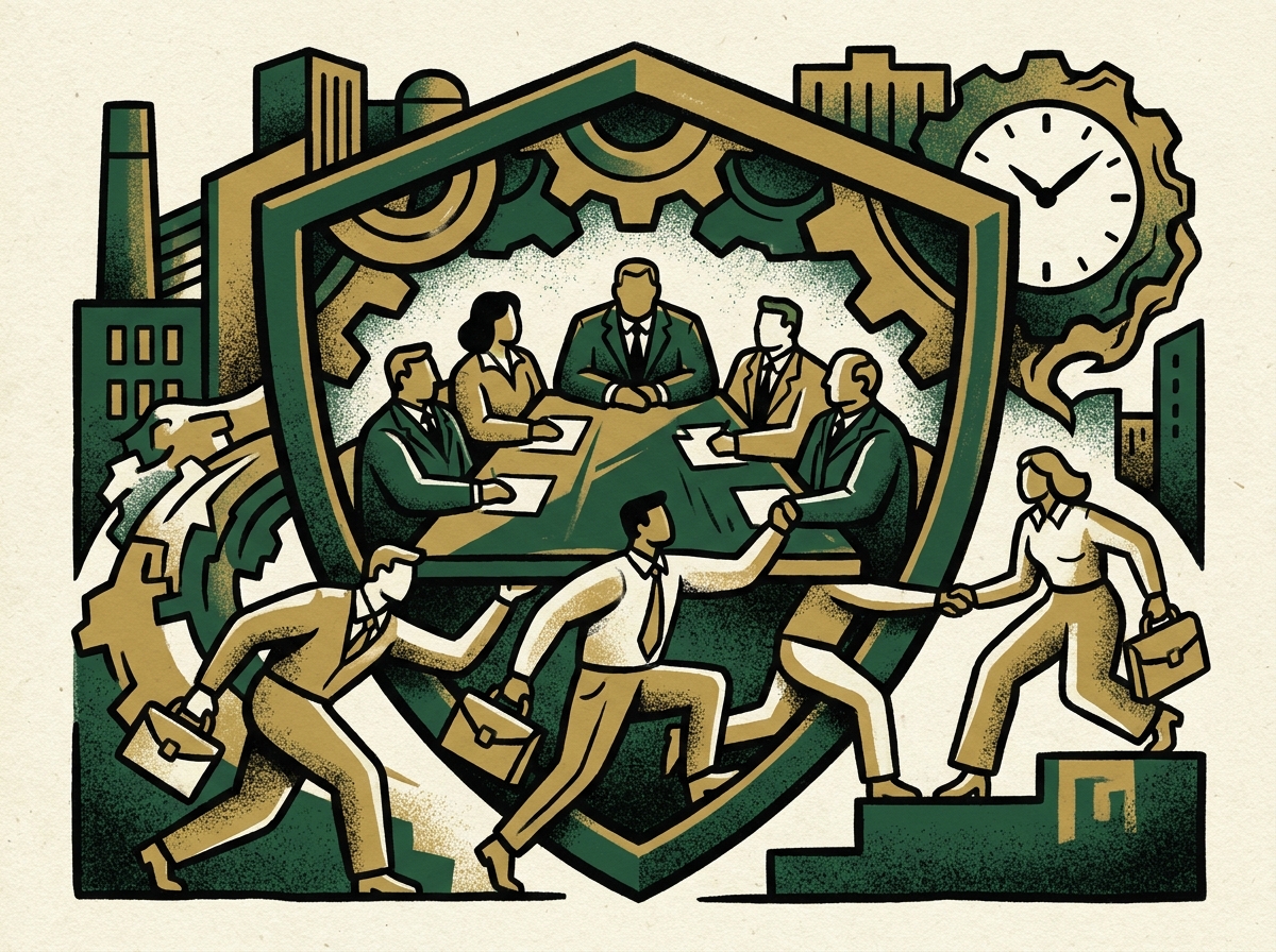 Boardroom meeting with diverse executives Boardroom meeting with diverse executives
