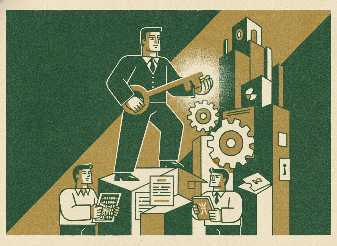Woodcut illustration representing why financial fluency is a founder's job.