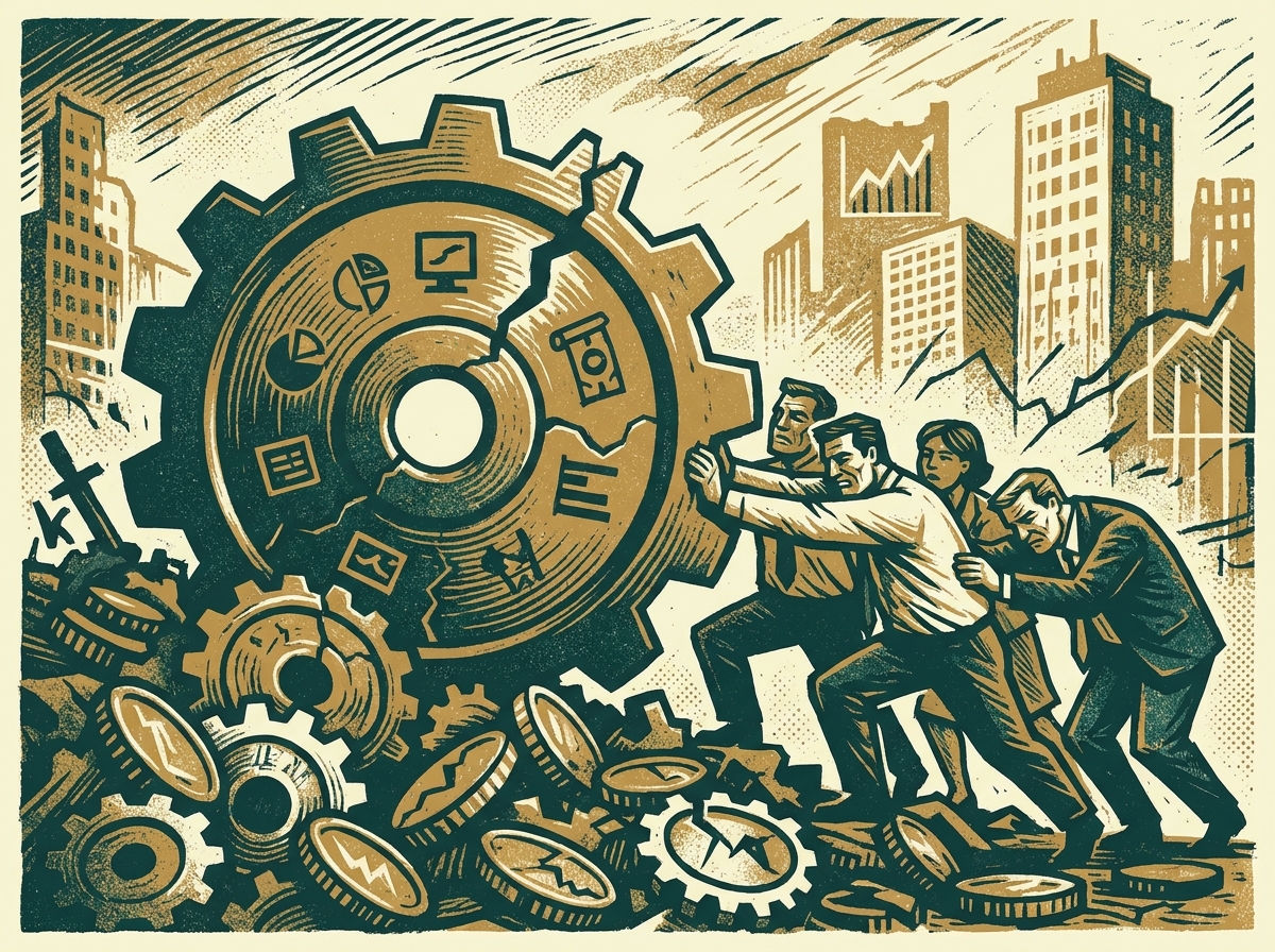 Visual representation of the sunk cost fallacy in legacy ERP systems