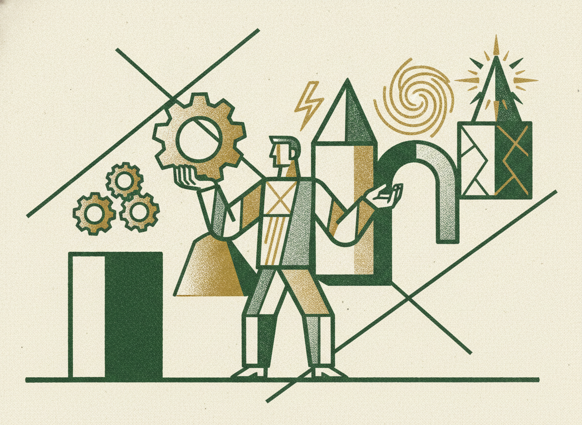 Woodcut illustration representing matching the system to your stage.