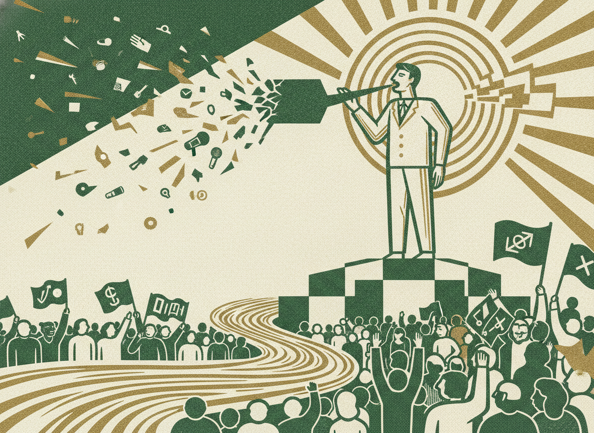 Woodcut illustration representing why one statement is never enough.