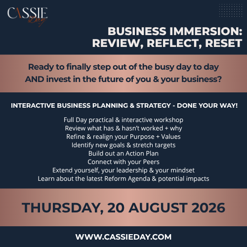 BUSINESS IMMERSION Review, Reflect, Reset - 20th August 2026
