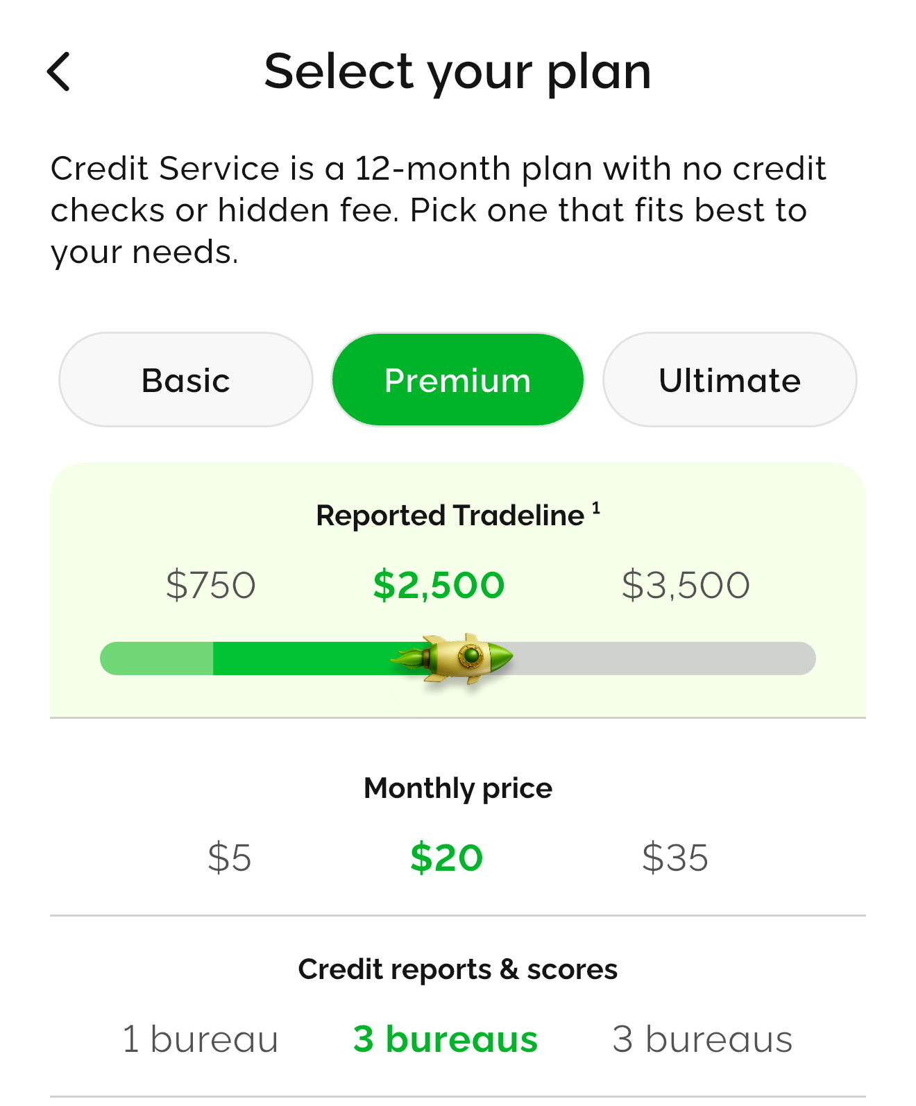 Kickoff Credit Builder Plans