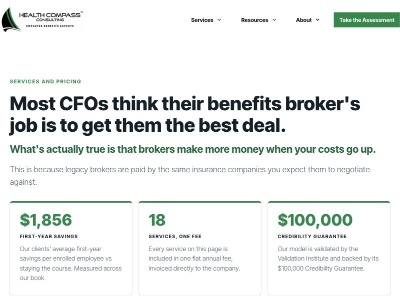 Health Compass Consulting website preview