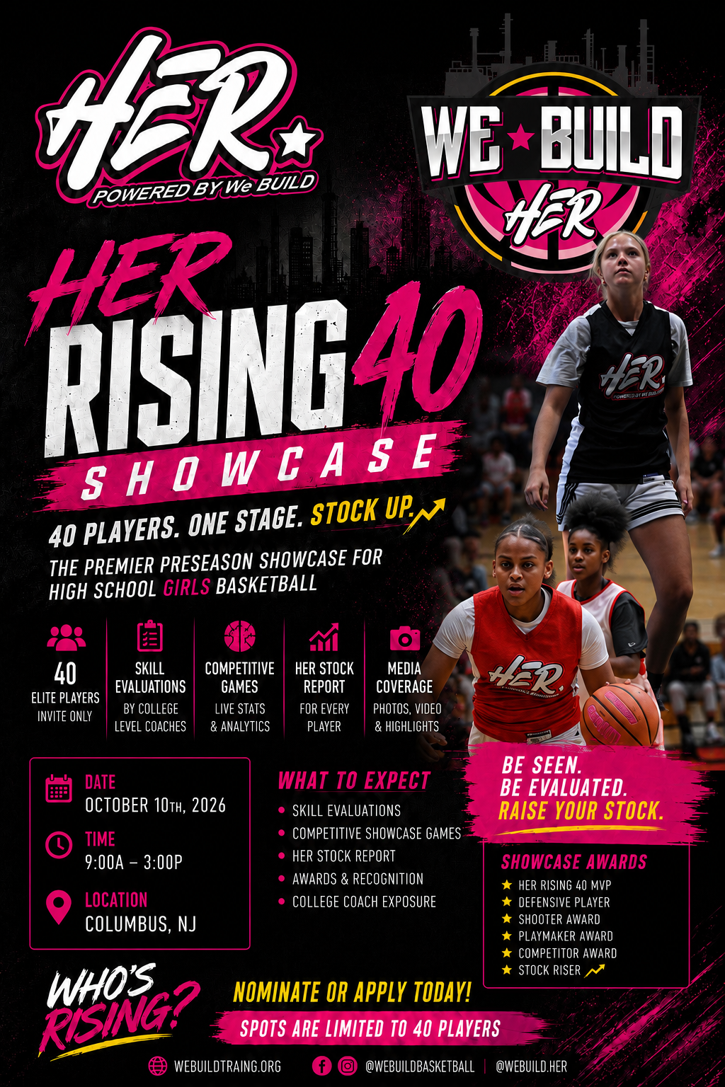 HER Rising 40 Showcase flyer