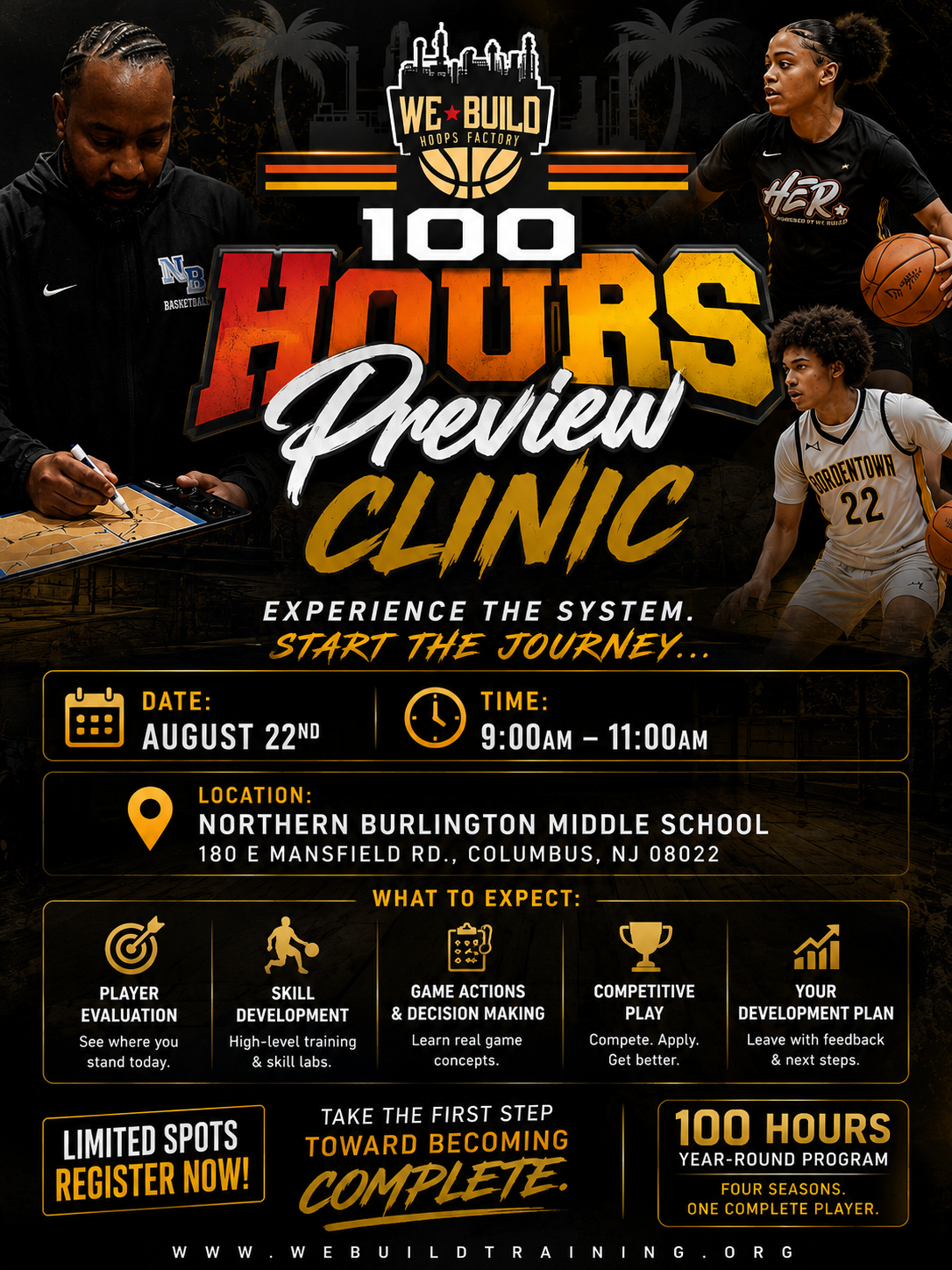 100 Hours Preview Clinic flyer