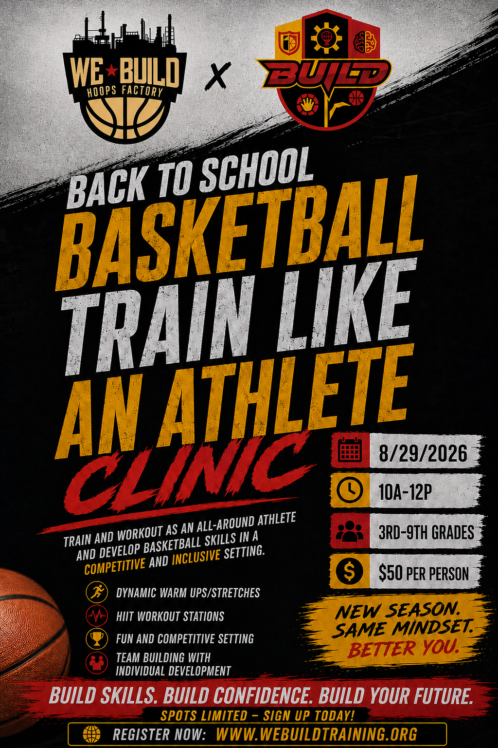 Back-To-School Basketball: Train Like an Athlete Clinic flyer