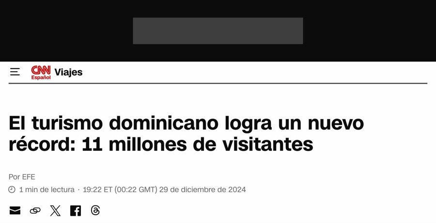 CNN en Español: El turismo dominicano logra un nuevo récord: 11 millones de visitantes