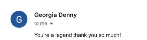 Email from Georgia