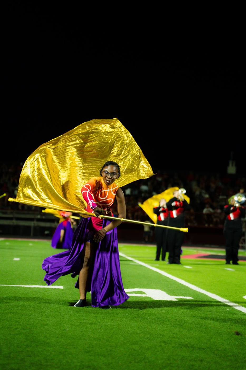 Guard member with gold flag