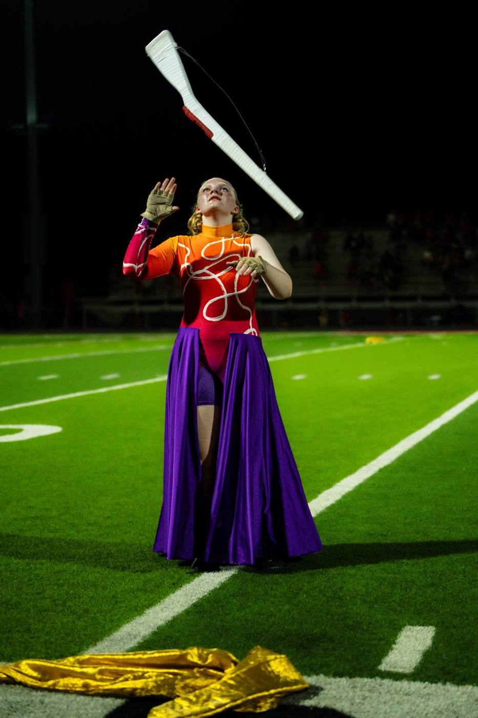 Color guard rifle toss
