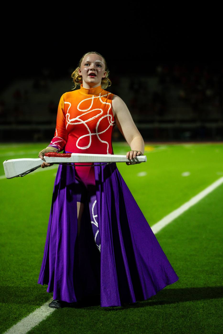 Guard member with rifle