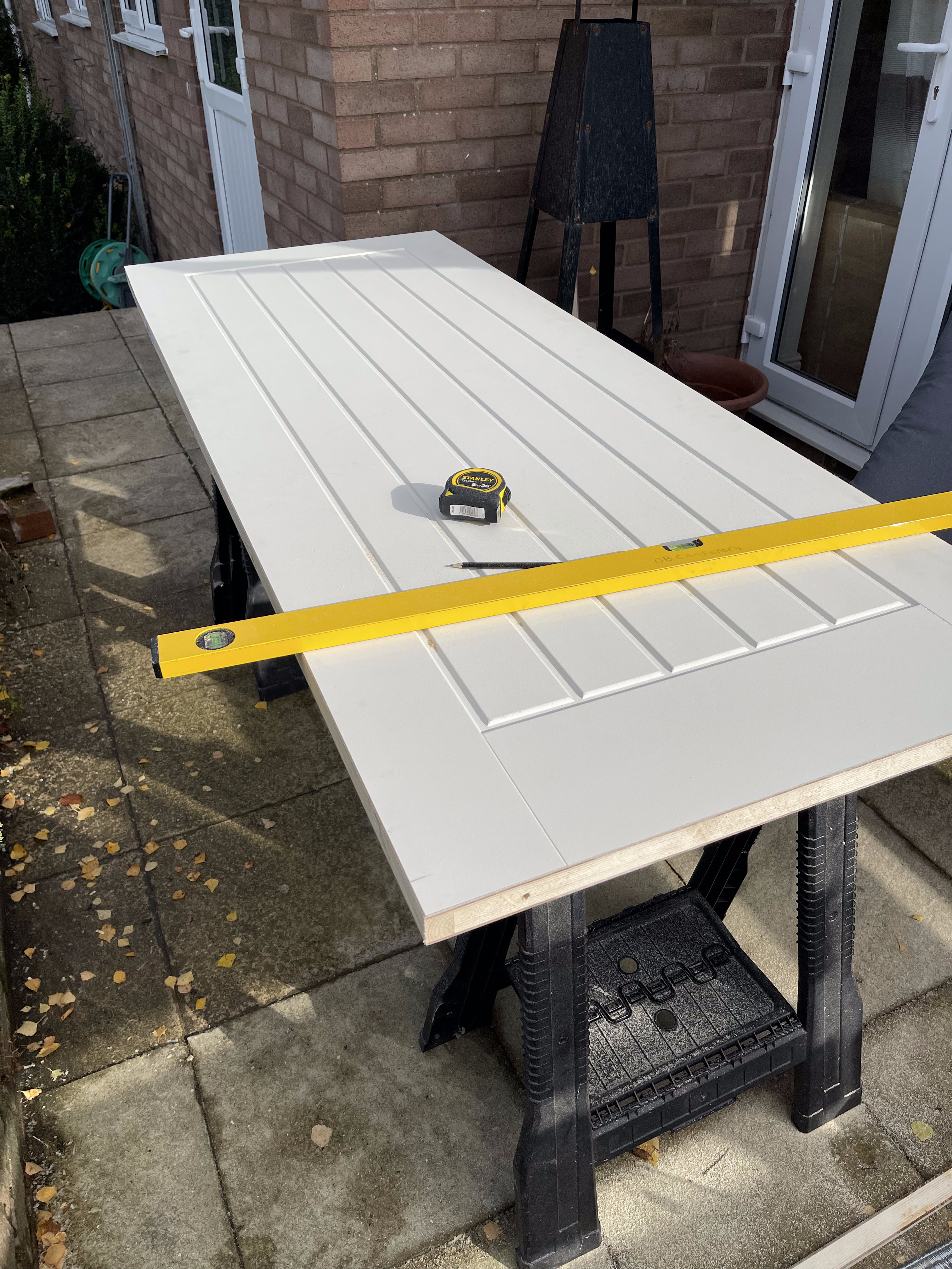 Door being made by Bowles Carpentry
