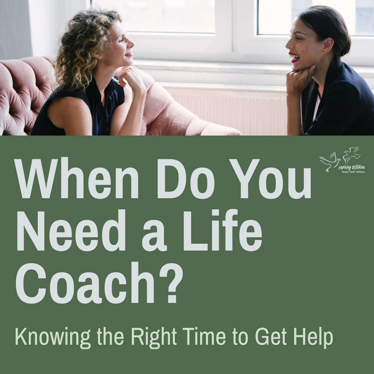 Woman speaking to her life coach