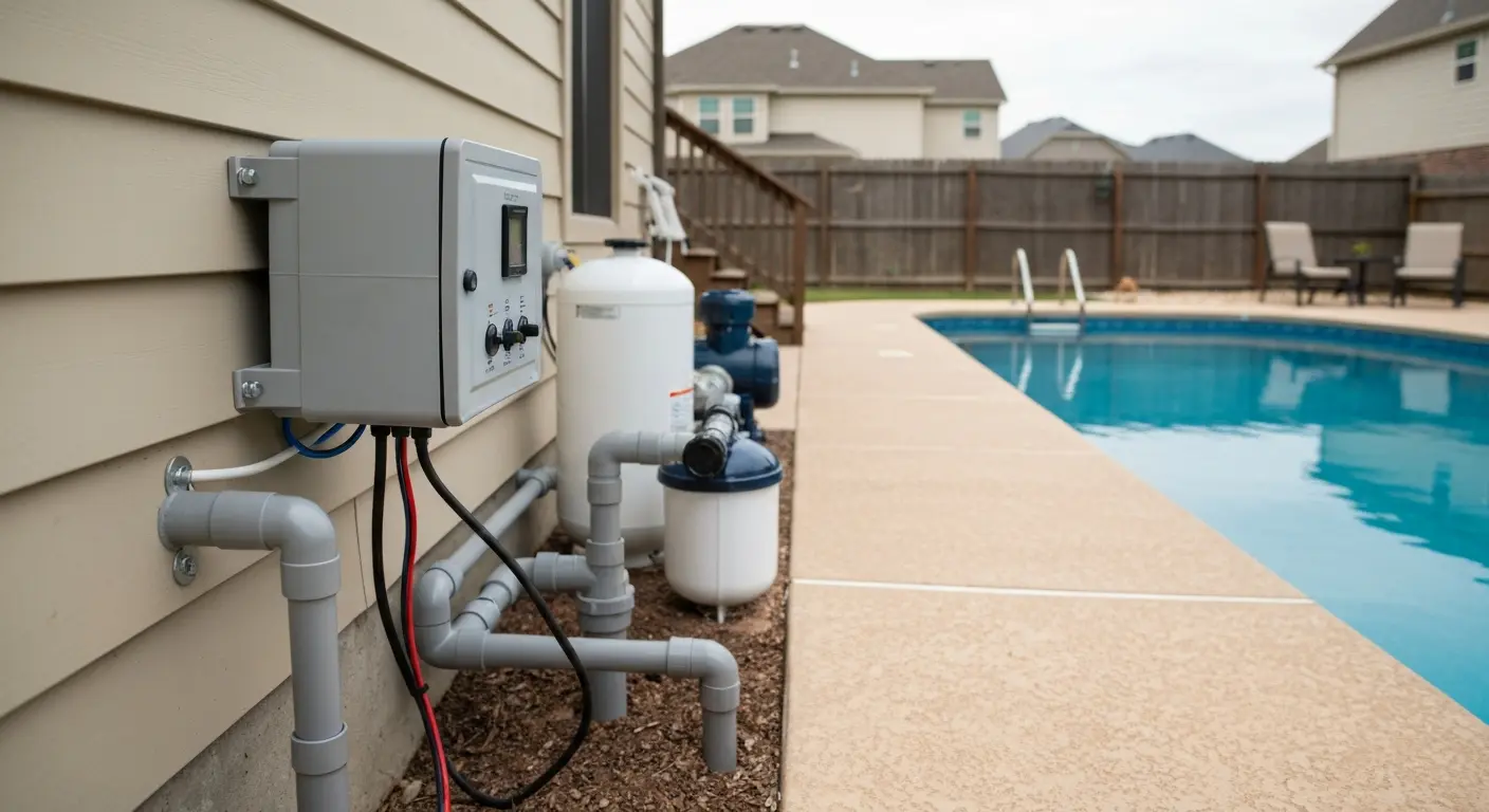 Saltwater pool system installation