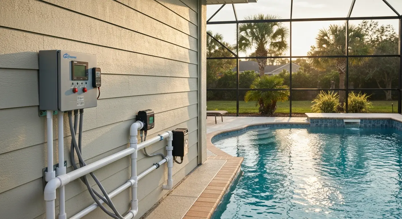 Saltwater pool chlorination system