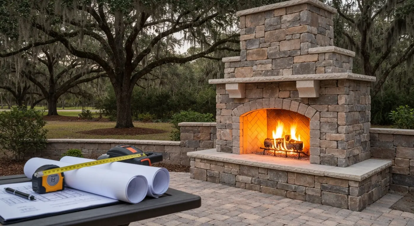 Outdoor fireplace design consultation
