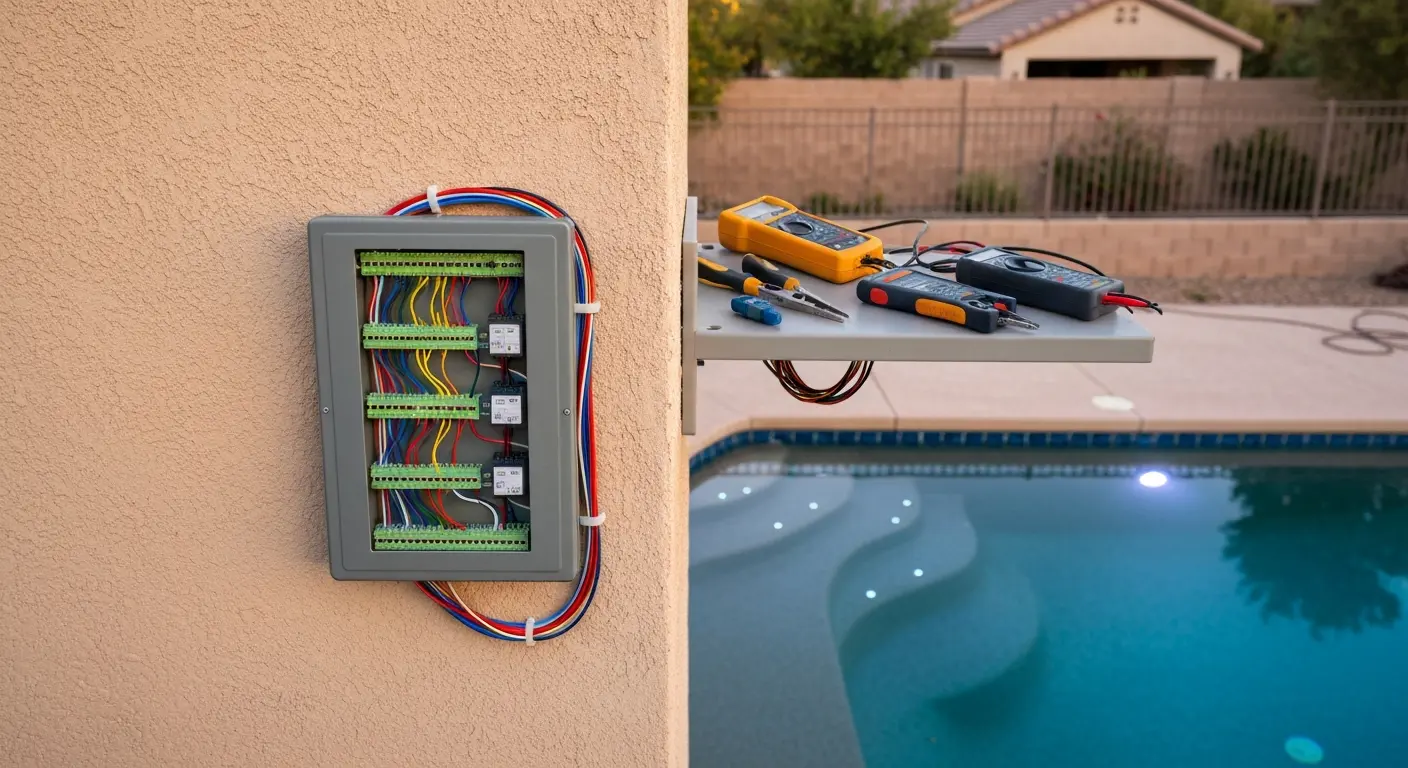 Pool lighting and automation wiring